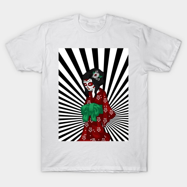 Oriental Geisha Gothica 2 T-Shirt by GBCDesign